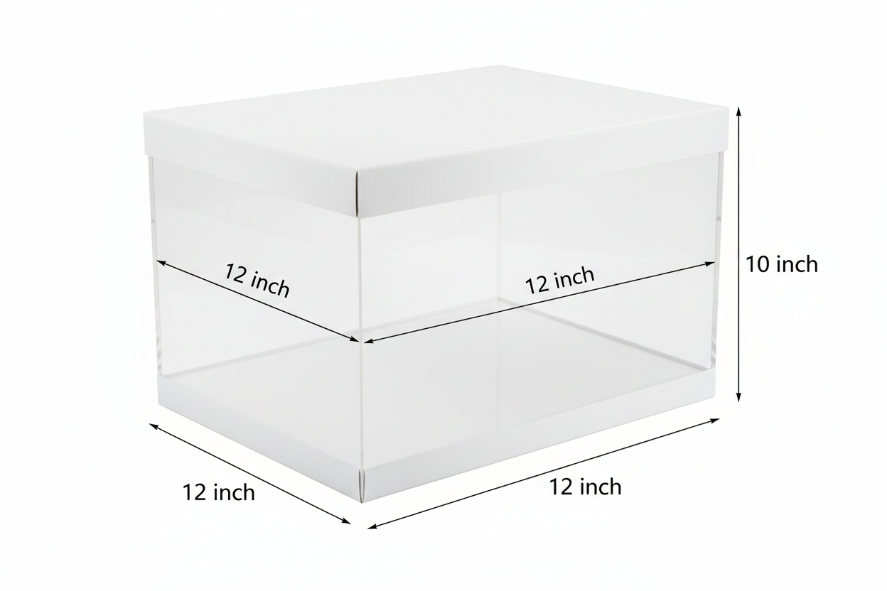 12inch X 12inch box, Height 10inch 